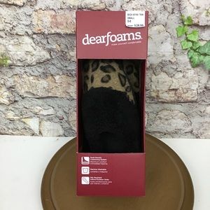 Dearfoams Leopard Print Memory foam Slipper S(5-6)